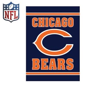 NFL‎ Chicago Bears 29” x 43” Decorative Double Sided Embossed Suede Flag